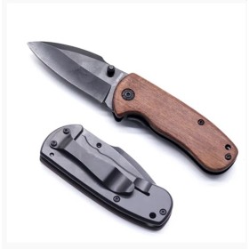 Canivete Bolso Boker Cabo Madeira 15cm - Personalizado