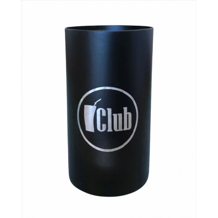 Copo Cilíndrico Inox Preto 300ml