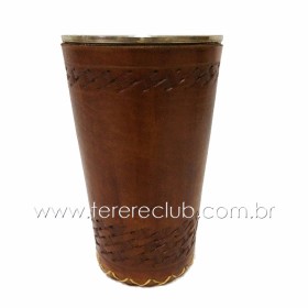 Copo em Couro 250ml - Marrom
