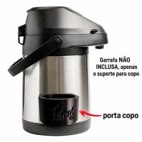 Porta-Copo para Garrafa Térmica de Pressão Inox – Tereré Club Porta-Copo para Garrafa Térmica de Pressão Inox – Tereré Club