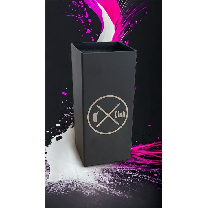 Copo Inox Tereré Club Quadrado Black 250ml