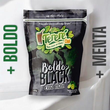 Erva-Mate para Tereré Boldo Black 475g – Boldo, Hortelã e Menta