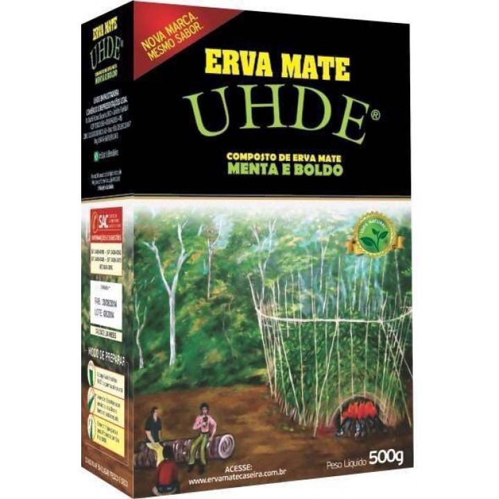 Erva Mate UHDE Menta e Boldo 500g