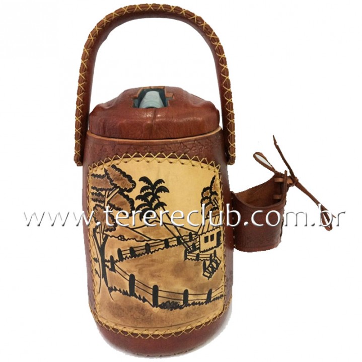 Garrafa Térmica Couro 2,5L - Personalizável