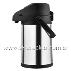 Garrafa Térmica Pressão Inox 2,5L Garrafa Térmica Pressão Inox 2,5L